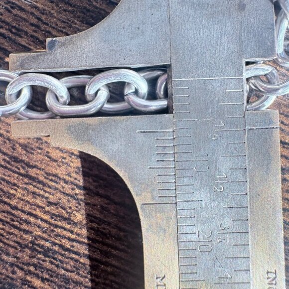 VTG Sterling Silver 925 Heart Tag Round Link Chain Bracelet Size 8.5" Length - Picture 8 of 9